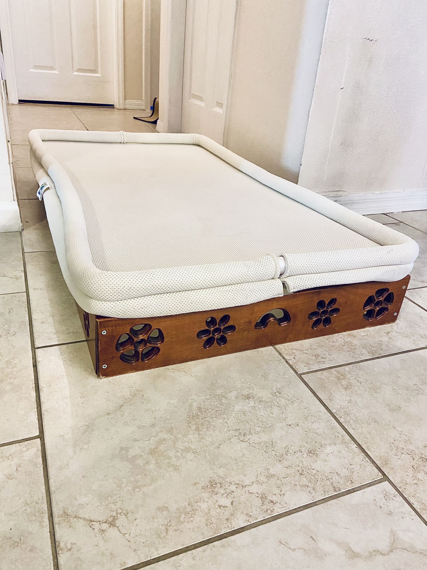 Breathable Crib Mattress Base, Contemporary Curves-Espresso
