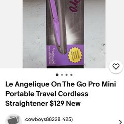 On The Go Pro Mini USB Hair Straightener 