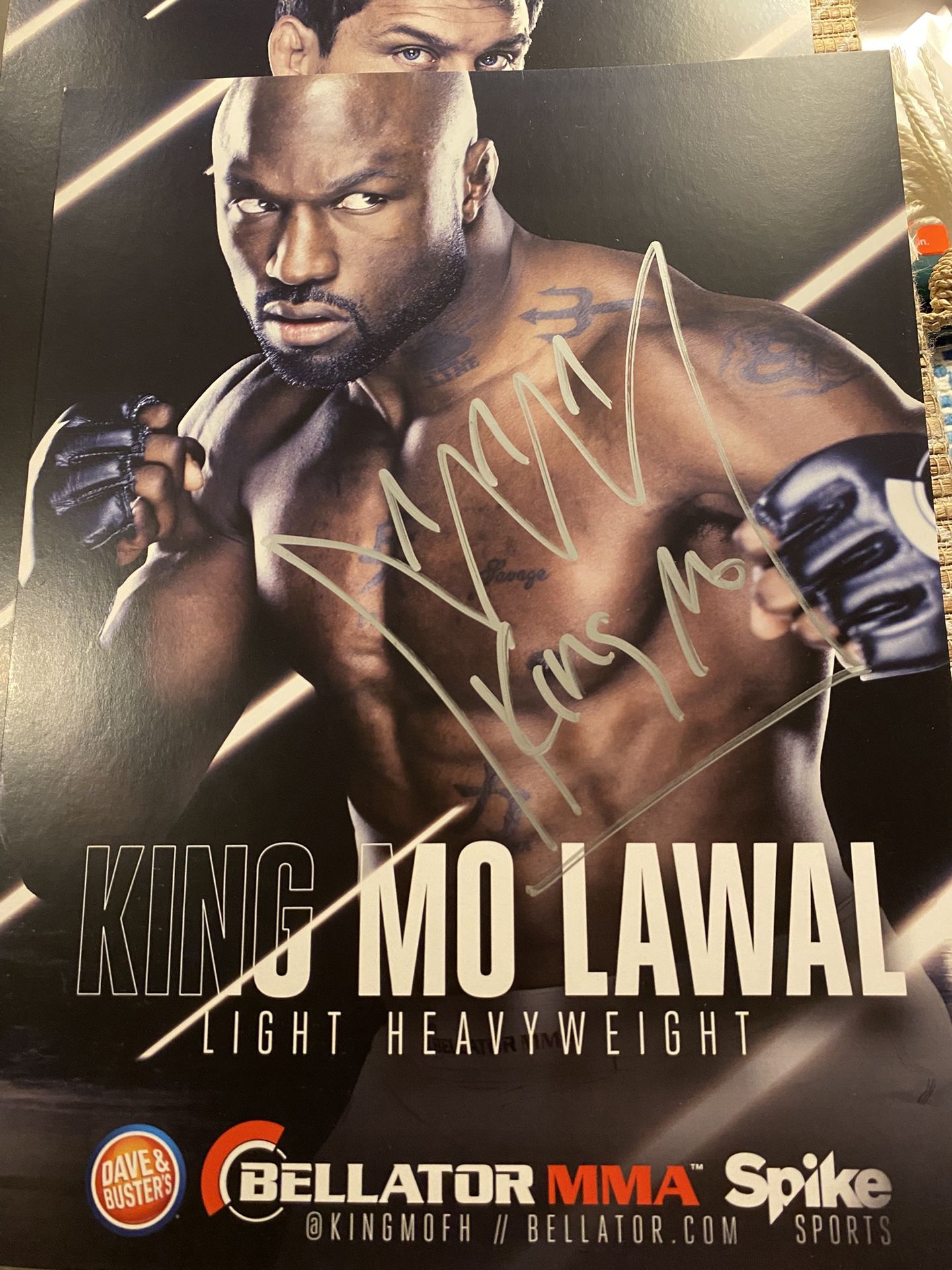 KING MO LAWAL SIGNED MMA AUTOGRAPHED 8x10 PHOTO
