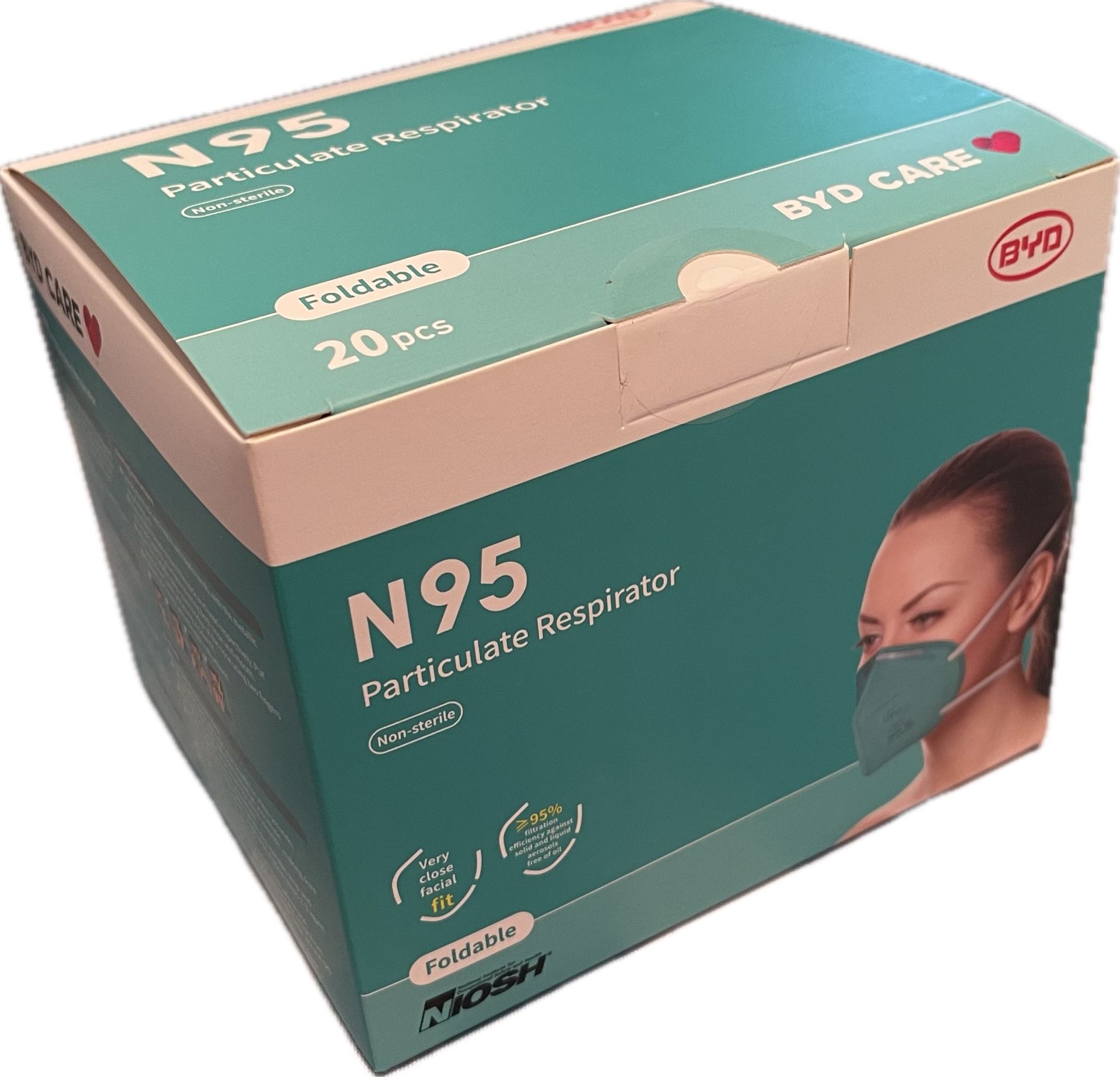 New, Sealed Box Of Medical-grade Individually Wrapped N95 Masks