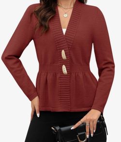 Cardigan Button Down Lightweight Knitted Sweater