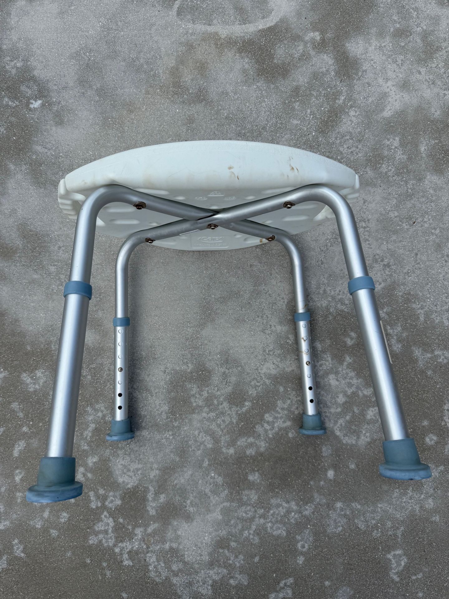 Shower Seat, White, 20 in Tall