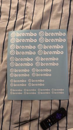 BREMBO High Quality Heat Resistant Stickers for calipers. Also available in Black and Red colors.