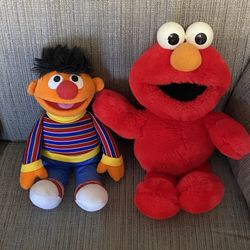 Elmo And Ernie Plush Toys 