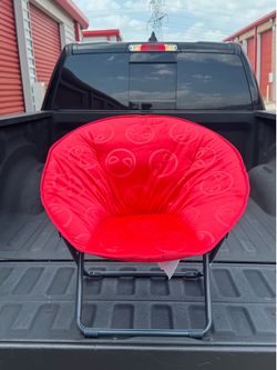 Spiderman, 23" Kids' License Embossed Saucer Chair , Red