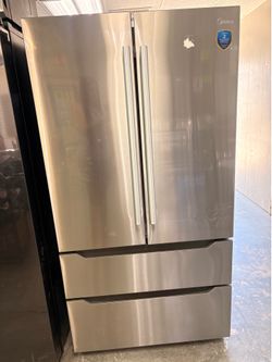 Midea double freezer refrigerator with warranty