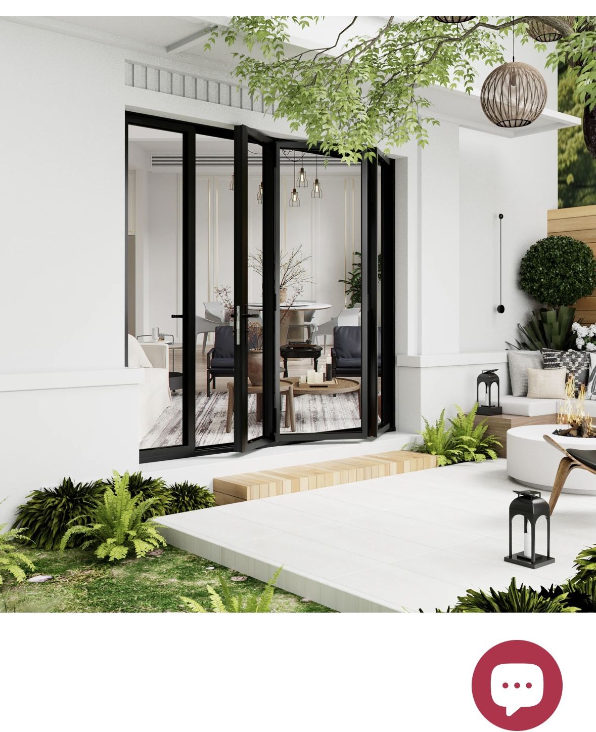 Ark Design Aluminum Patio Bifold Door(Black)