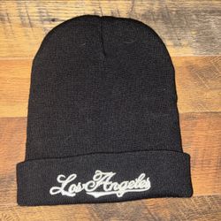 Los Angeles Black Beanie