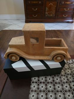 Handmade Wooden Toy Pickup Truck