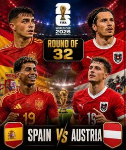 Spain vs Austria (Round of 32) | 2 Tickets | Category 1