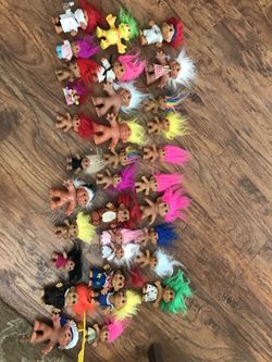 Collection of old troll dolls rare 75 for all