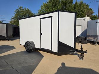 2027 New 6x12 SA Screwless Enclosed Trailer | Blackout | .08 Exterior | 1273 (white)
