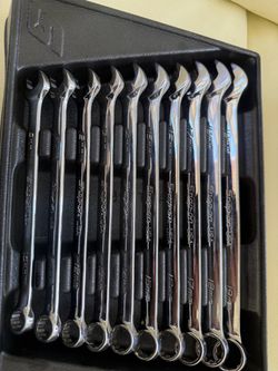 10 pc Snap On 12-Point Metric Flank Drive® Plus Long Combination Wrench Set (10–19 mm)
