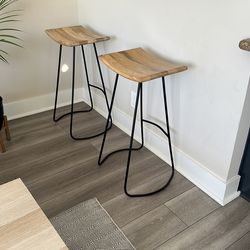 Wooden bar stools