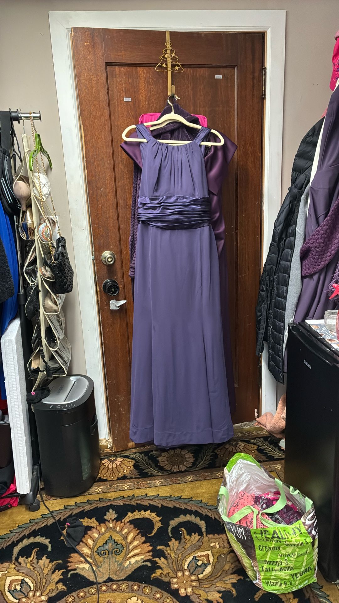 Dark blue evening dress