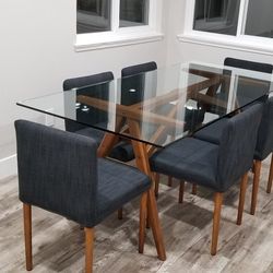 West Elm Glass Table