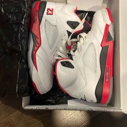 Fire Red Jordan 5’s 
