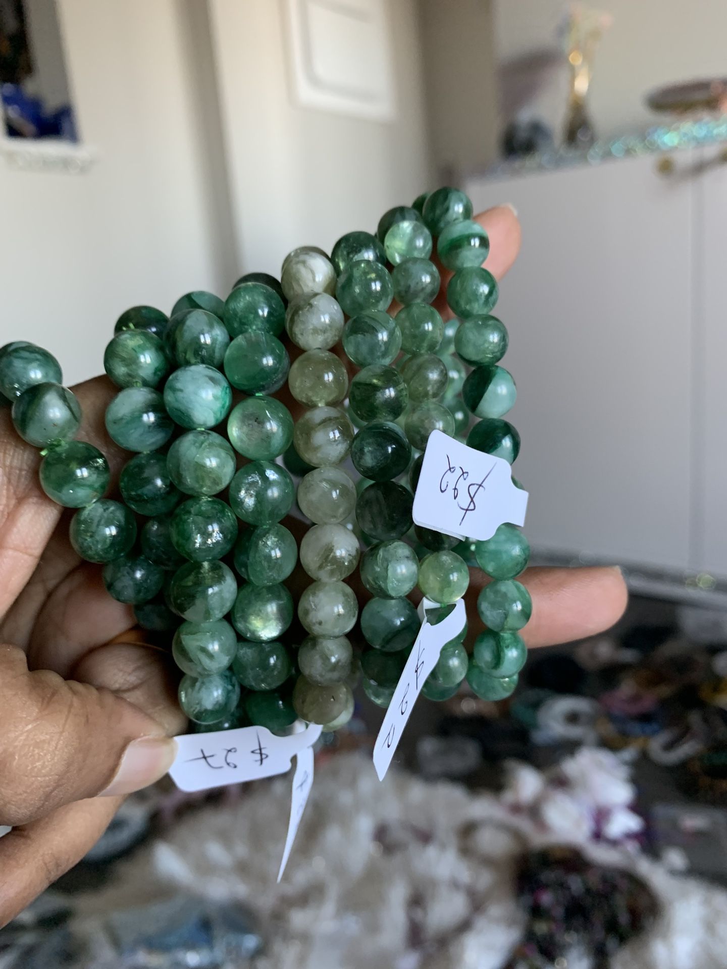 Natural good quality green emerald bracelets