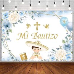Boy Baptism Backdrop