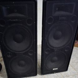 2 Seismic Audio Fault Line FL-155PC 800w Rms Pa Speakers