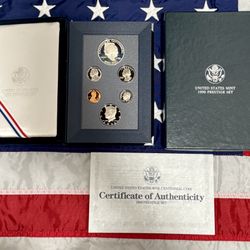 1990 Prestige Set. US Mint Proof Set W/Silver "Ike" Dollar