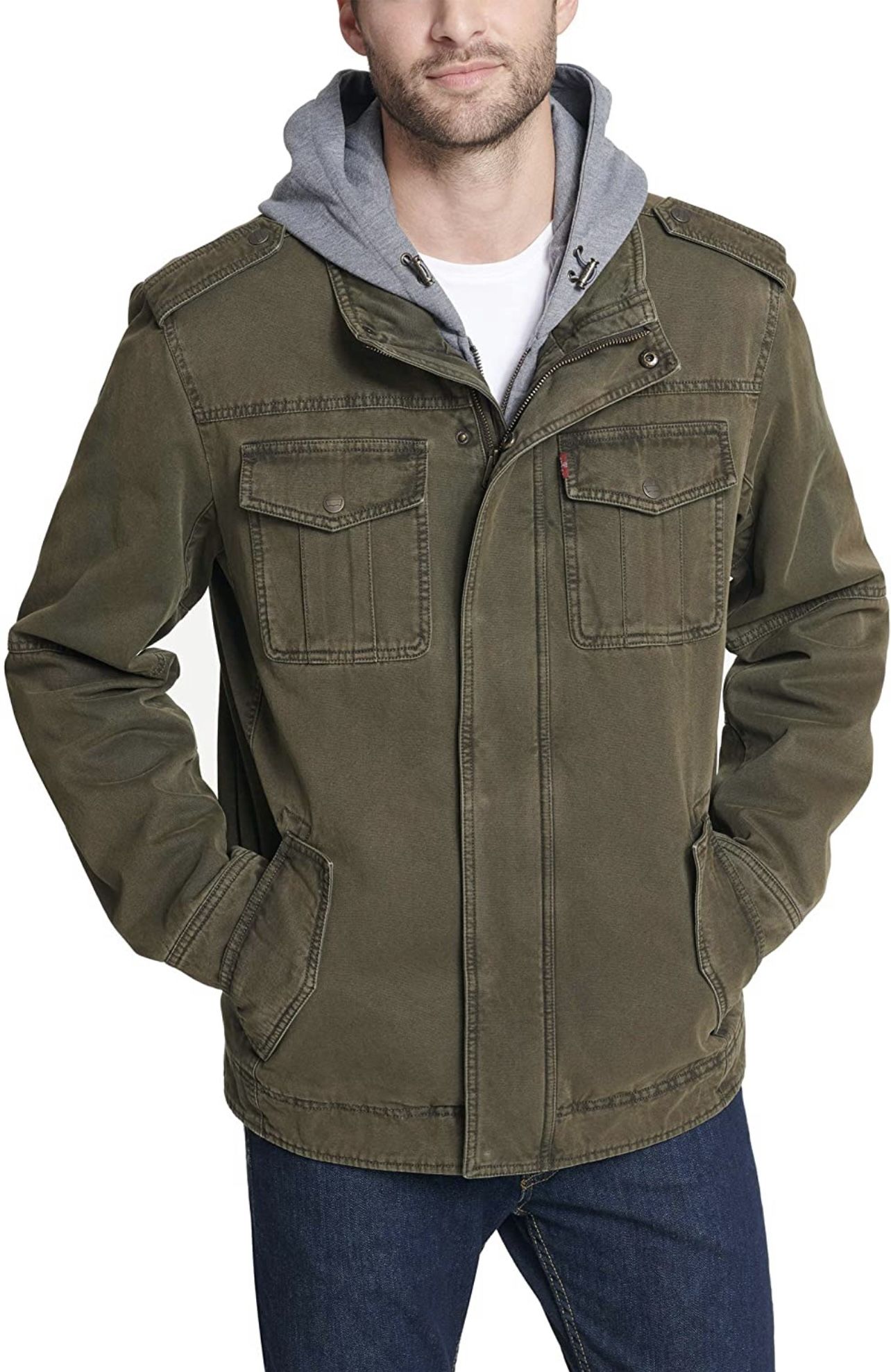 Levi’s Men’s Cotton Hooded Military Jacket