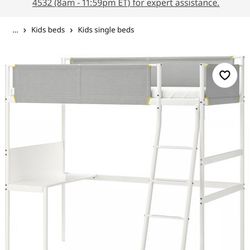 IKEA Vital bed frame with desk top