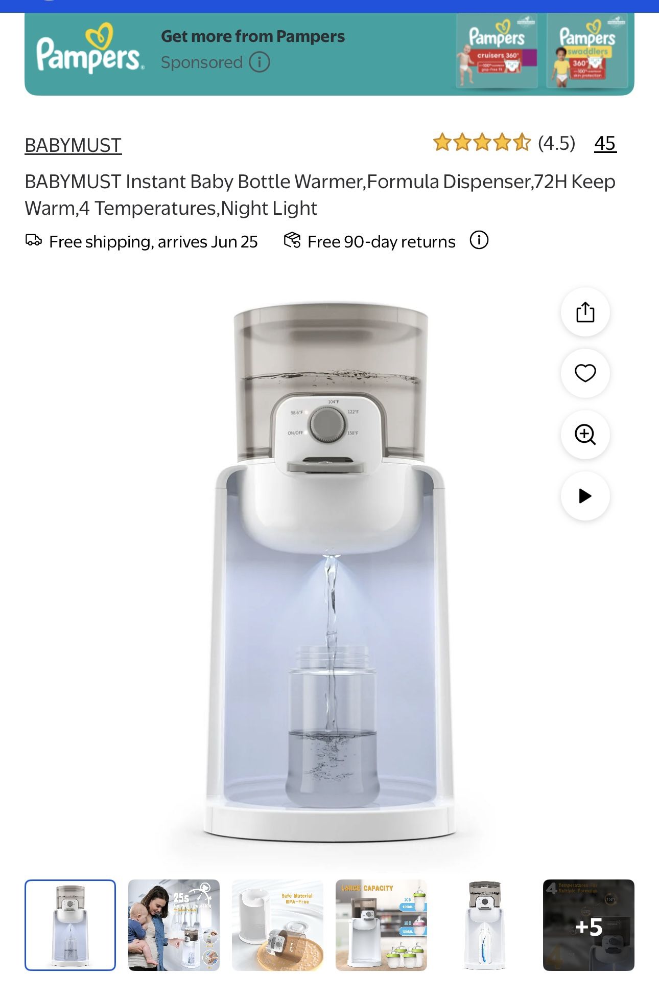 Baby Bottle Warmer & Formula Dispenser