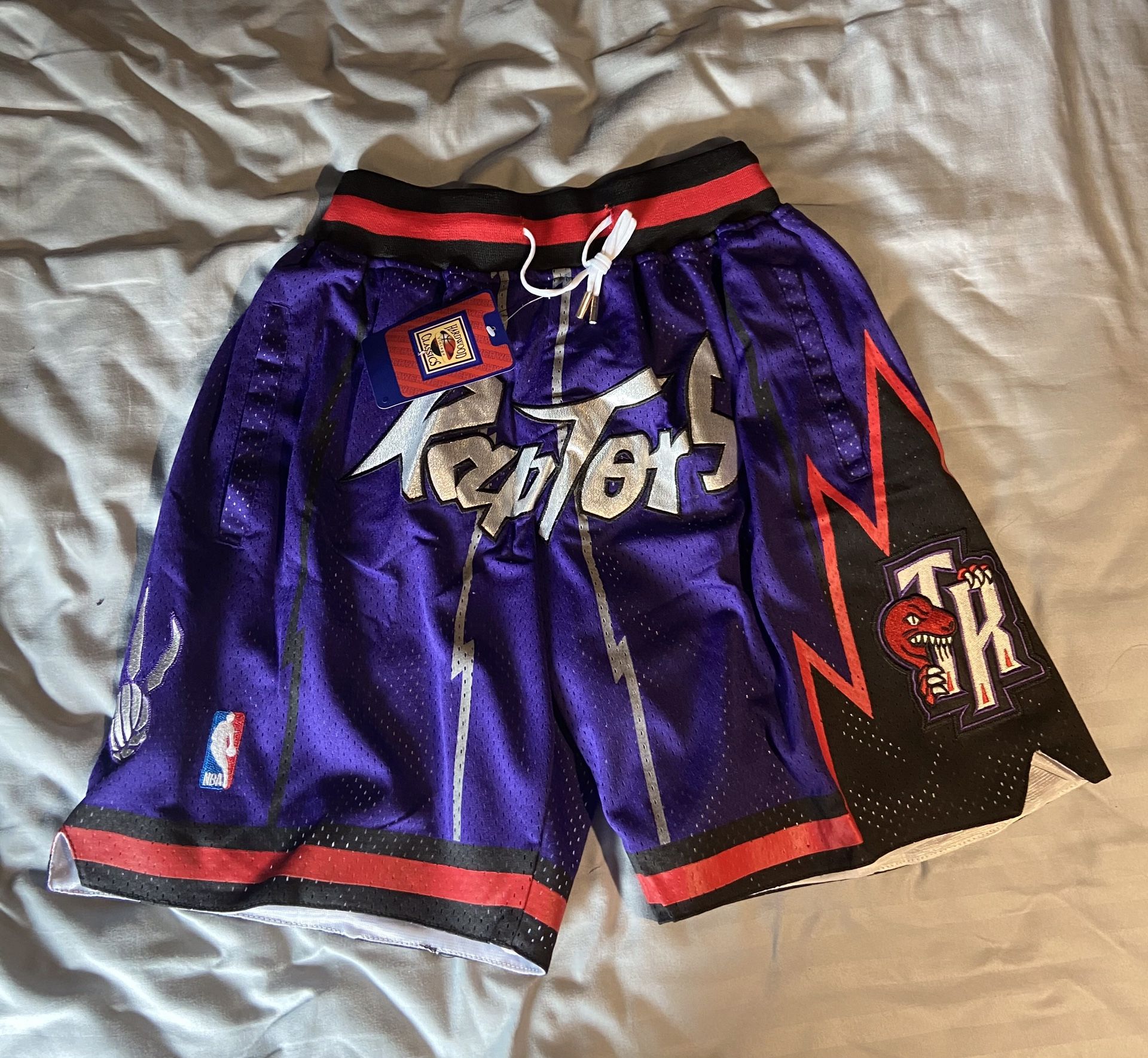 Adidas NBA Toronto Raptors Basketball Shorts Purple 