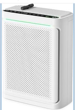 Air Purifiers For Home With Air Quality Display, DH-JHD08(White) Air Quality Display, Automatic Mode, 0.3 Microns Filtration Efficiency, 2152 Square F
