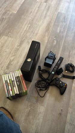 Xbox 360 with Kinect plus 10 games