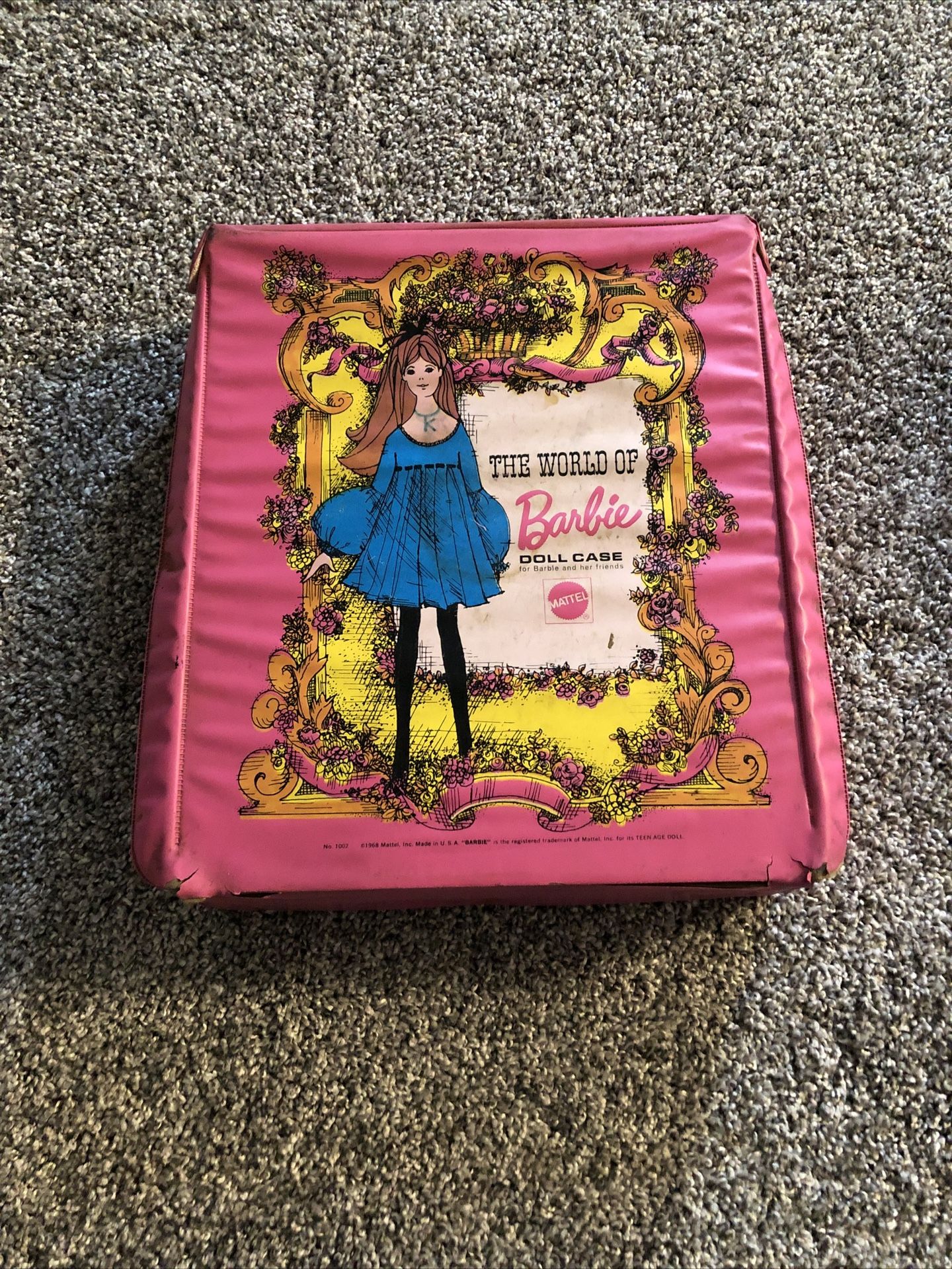 Vtg 1968 The World Of Barbie Doll Case - Broken Handle  