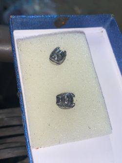 Silver bulldog earrings