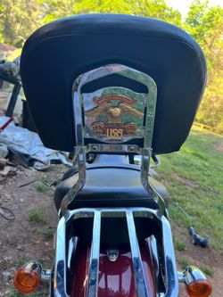 Harley Davidson sissy bar with cushion for passenger