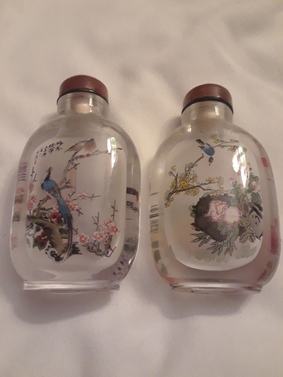 2 Antique Hand painted Chinese Perfum Bottles($80)