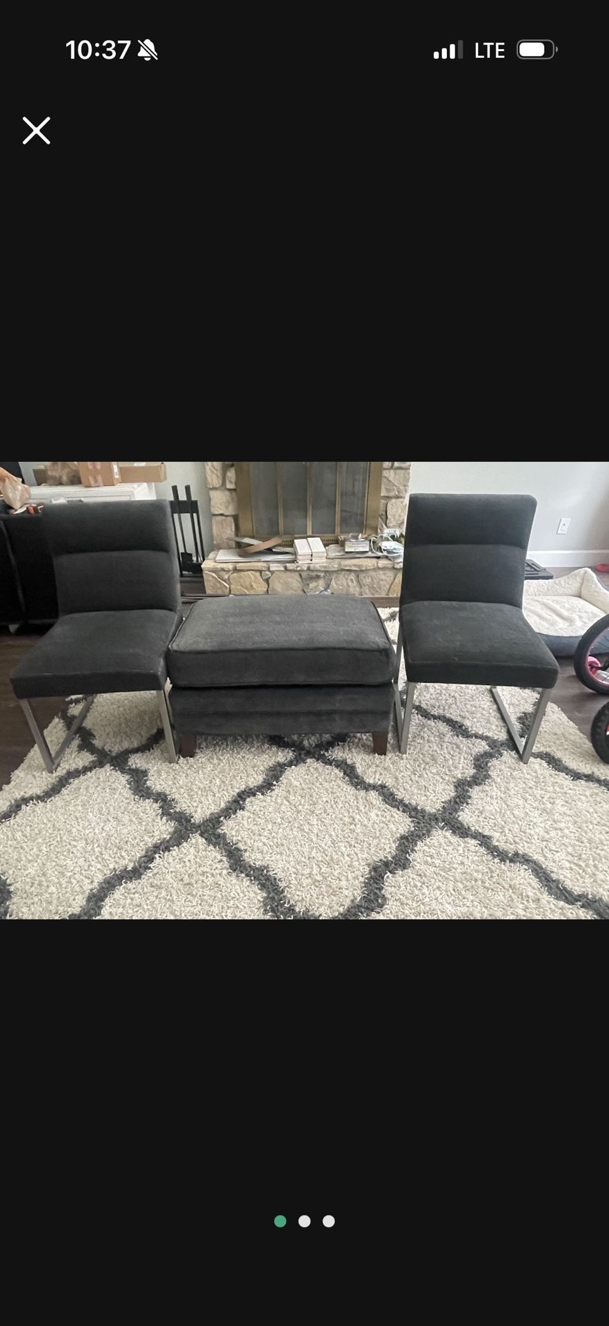 Two Chairs, One Ottoman