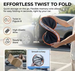 Universal car windshield sunshade foldable , $14
