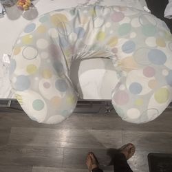 Boppy nursing pillow with cover $8 . Great condition . Pickup Bushard Yorktown Hb