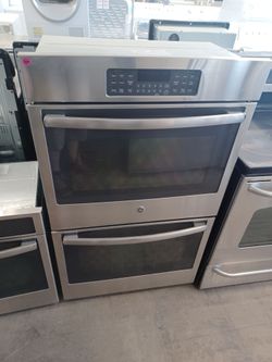 GE stainless steel 30 inch double oven
