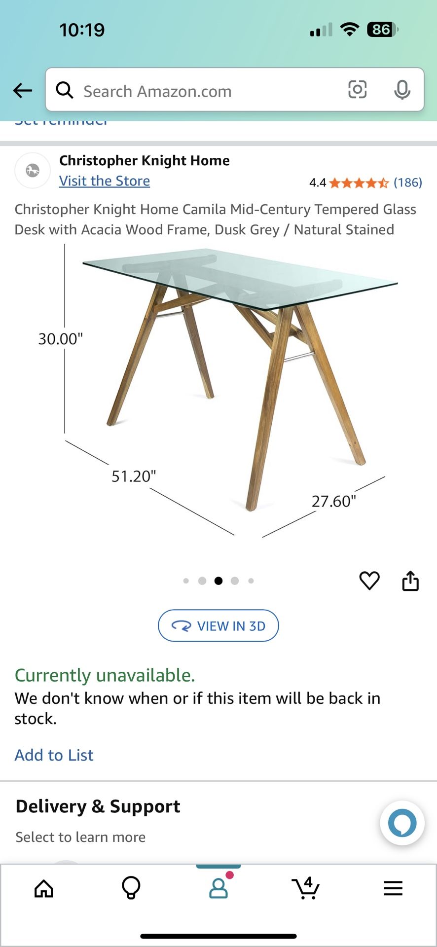 Glass Desk