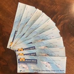 Brown Bear Car Wash Tickets (9) 