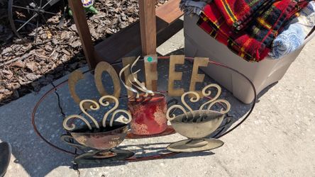 Metal coffee sign