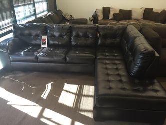 New leather sectional by Ashley