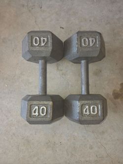 Pair of 40 lb Dumbbells