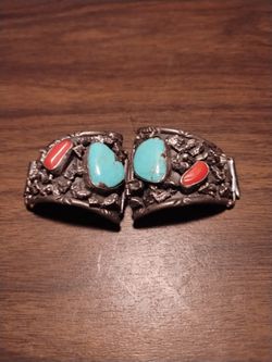 Southwestern Watch Band Silver Turquoise, Corral.