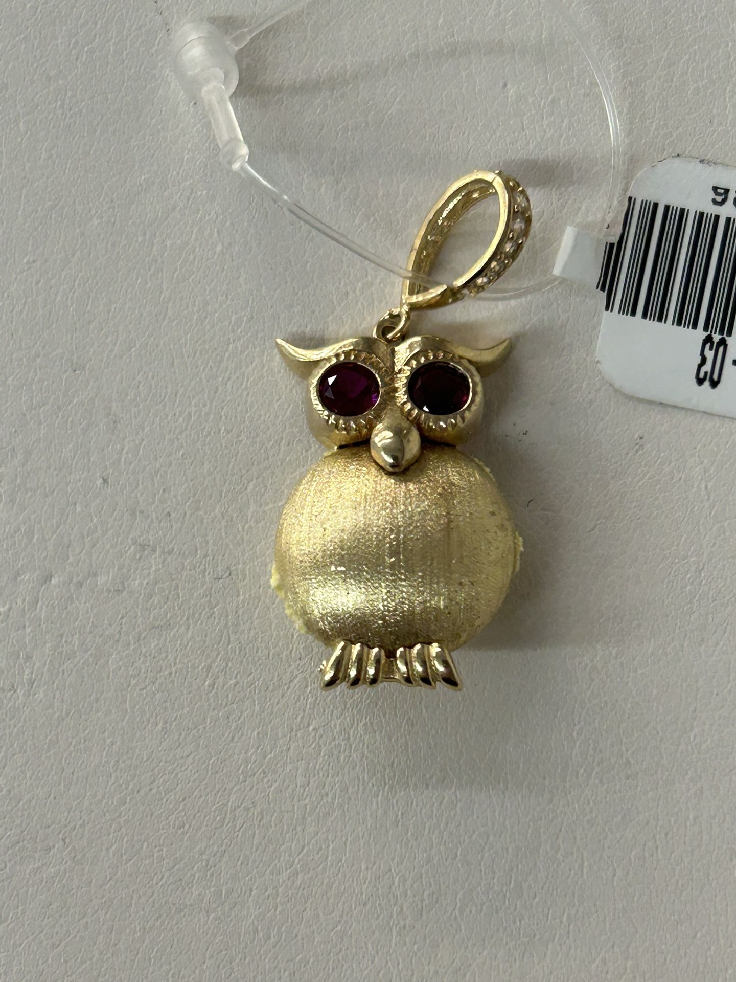 Fcp2344 14k Gold Owl Pendant 