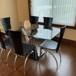 Set of Dining Table with Six Chairs & Coffee Table $750
