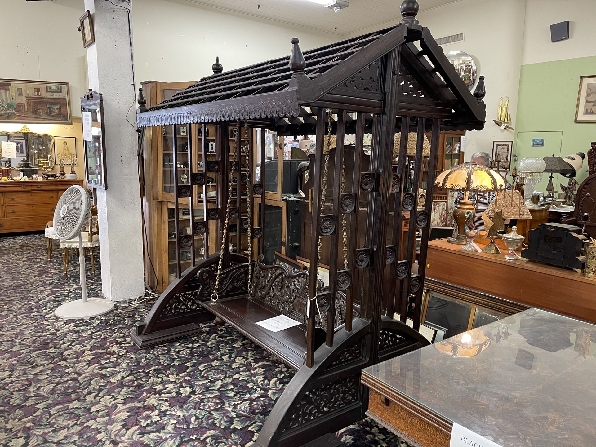 Antique Solid Wood Royalty Swing For The Rich Hand Carved