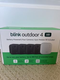 Brand New - Blink Outdoor 4 XR (newest model) – two-year battery wireless camera with 4x security coverage, 1000 ft open-air range or 400 ft with typi