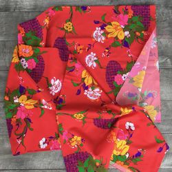 Spilke's Screen Printed Hawaiian themed Sewing Fabric 2 Yards Long